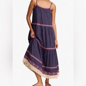 Lucky brand dress navy and purple